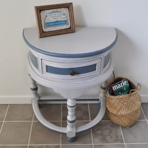 Chevet demi-lune Bleu Chartreux