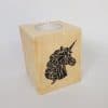Bougeoir Cube Palette Motif Licorne
