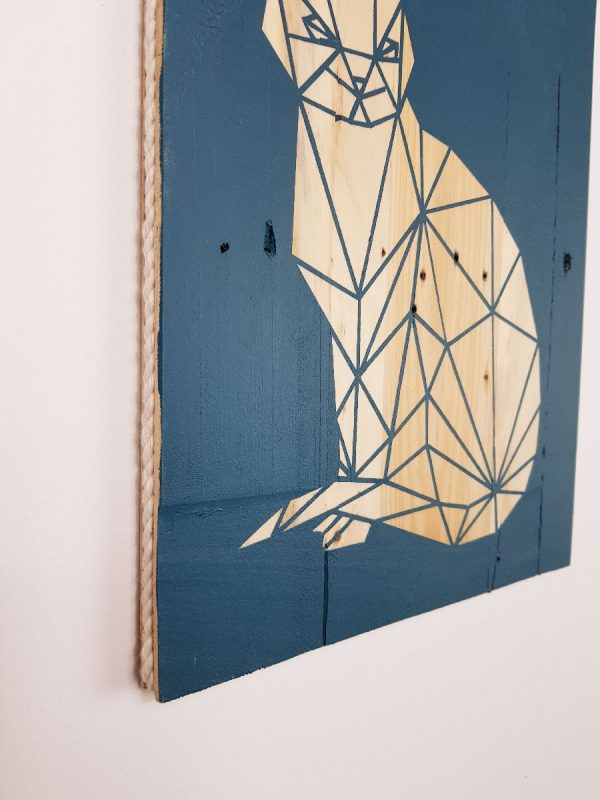 Tableau-palette-motif-chat-origami-bleu-a41