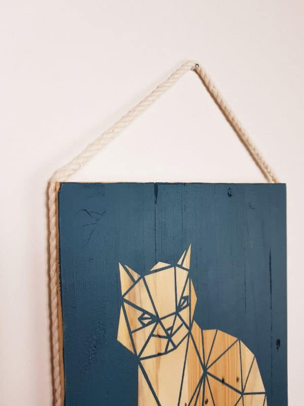 Tableau-palette-motif-chat-origami-bleu-a41