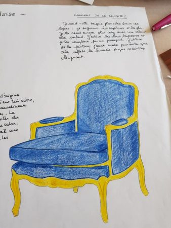 Bergère bleue et Jaune
