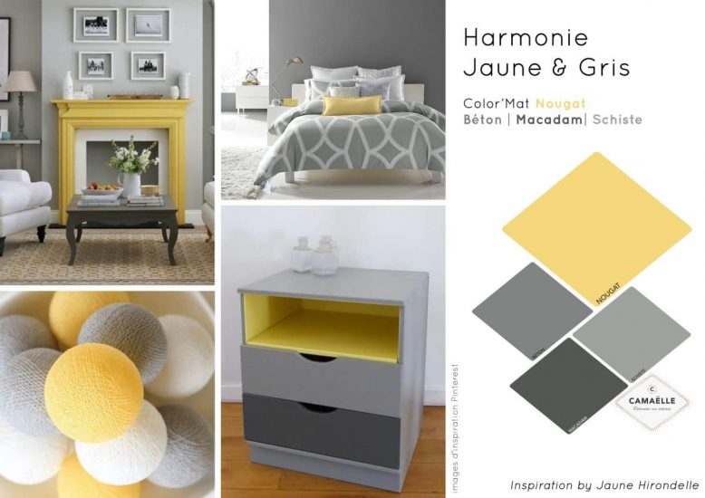 Harmonie Jaune et Gris